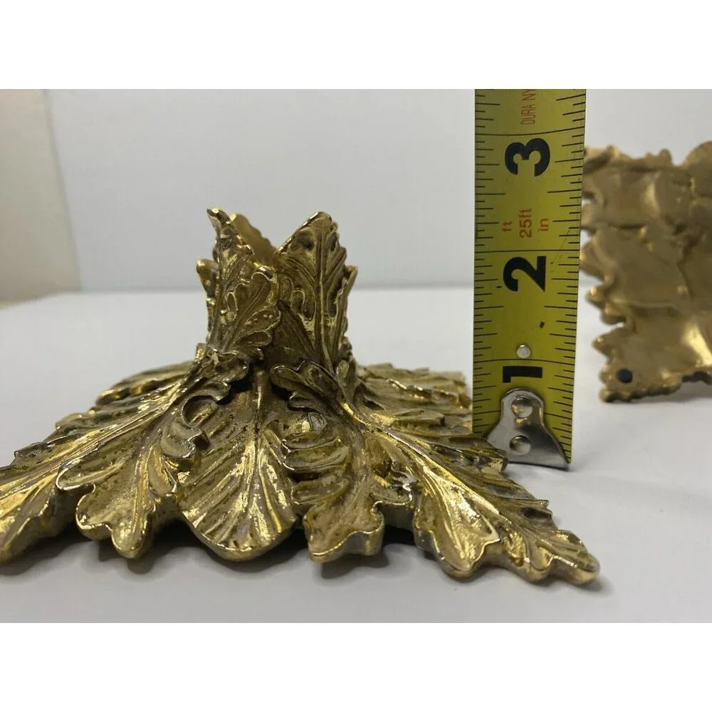 MMA Metropolitan Museum of‎ Arts Gold Tone Metal Candle Stick Holders Pair